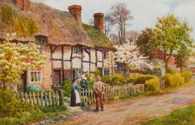 Cottages at Welford on Avon, Warwickshire by Alfred Robert Quinton